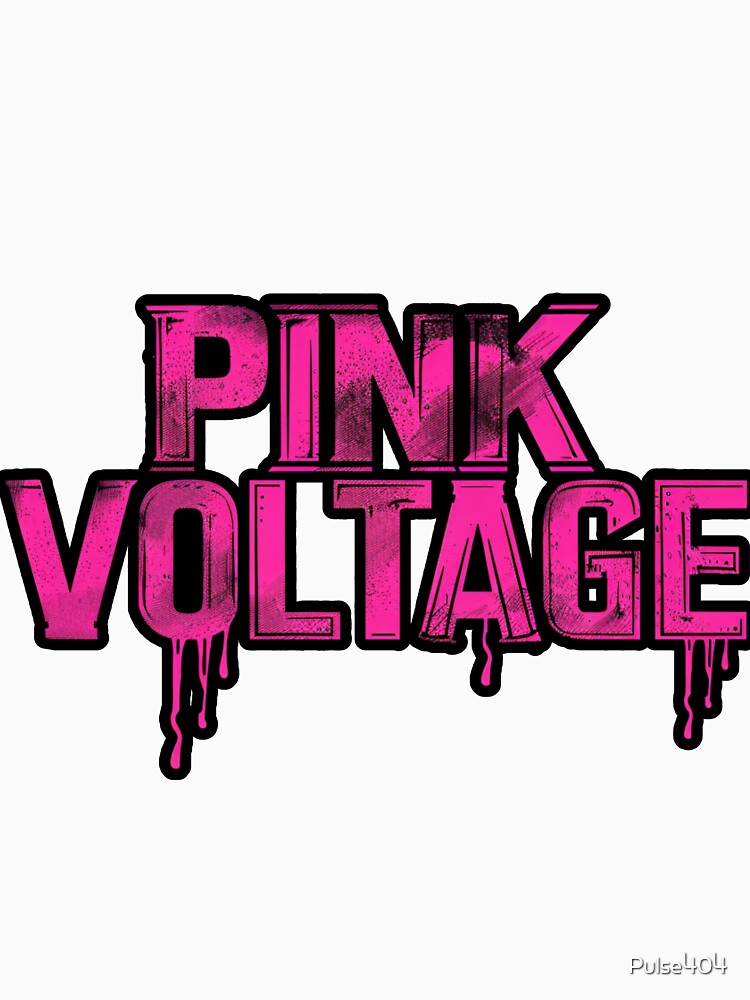 Pink Voltage Neon Drip Streetwear Logo by Pulse404