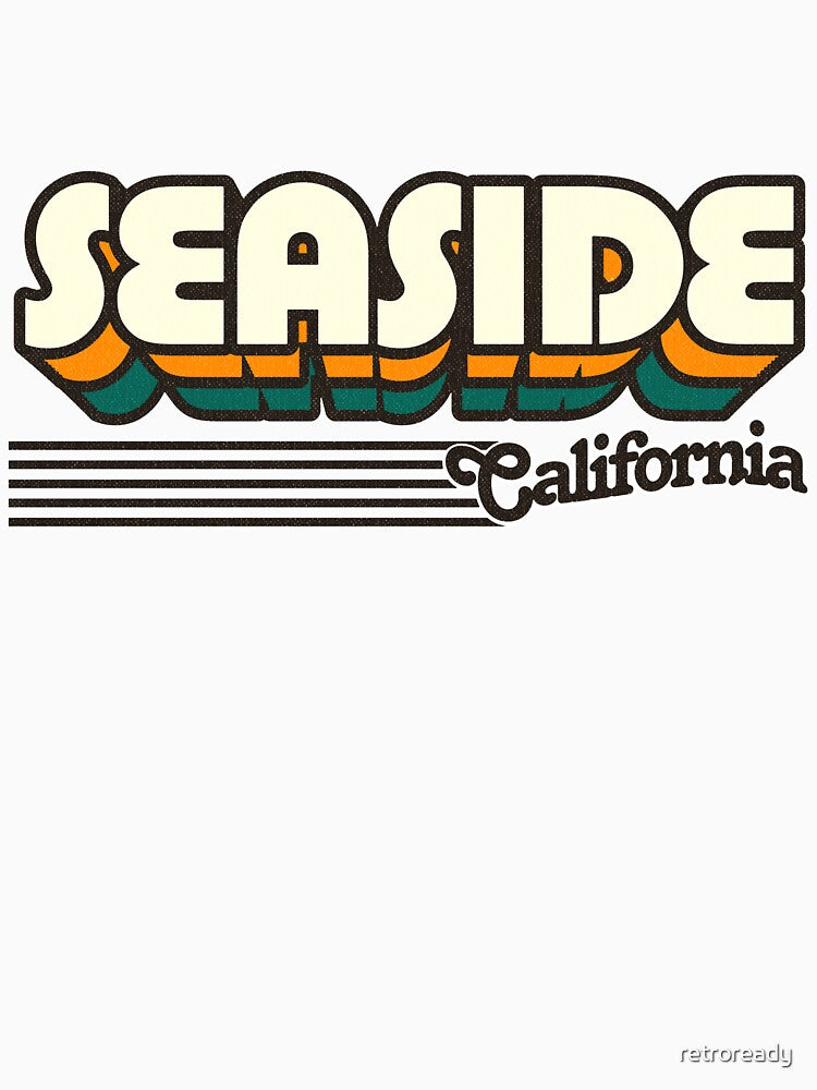 Seaside, California | Retro Stripes by retroready