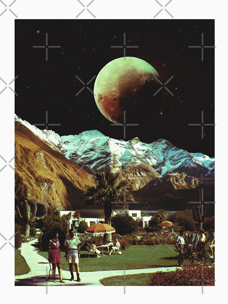 Pluto View Resort - Retro Futurism, Space Aesthetic, Vintage Sci Fi by jessgaspar