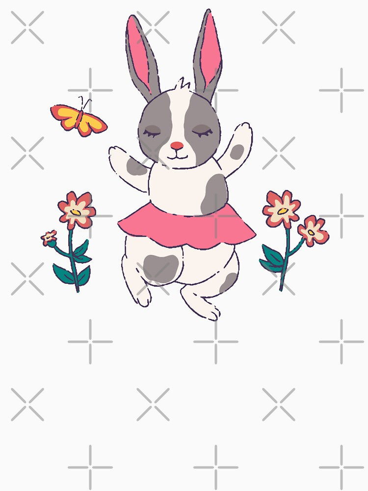 Kawaii Cottage Core Rabbit and Fairy - Fairycore by Paperfly Studio