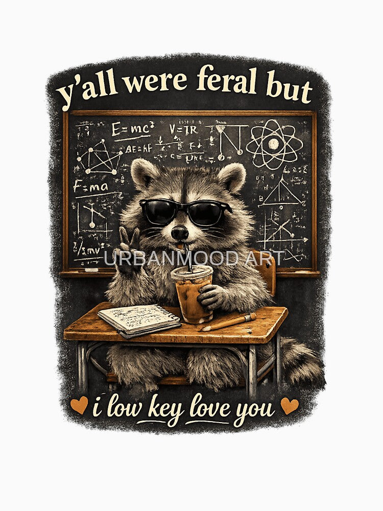 Y'all Were Feral But I Low Key Love You by URBANMOOD ART
