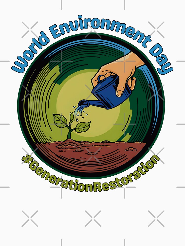 World Environment Day T-Shirt | #GenerationRestoration Eco-Friendly Tee by legendaryskins