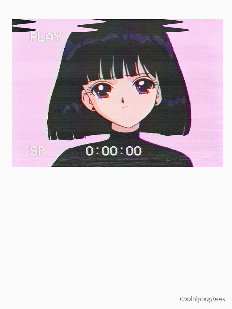 Sad Girl Retro Anime Vaporwave Aesthetic Shirt by coolhiphoptees