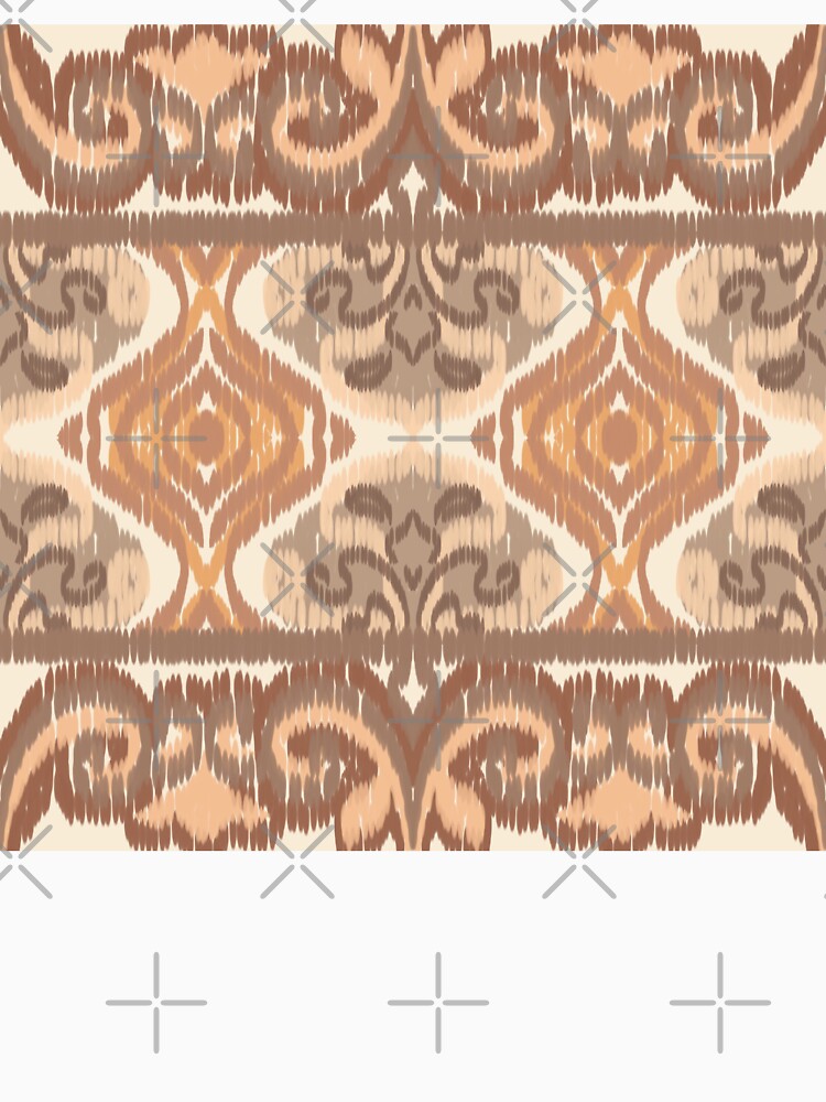 Warm Earth Tone Ikat Seamless Pattern by Dintheo