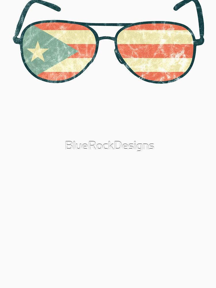 Puerto Rico Flag - Vintage Sunglasses Travel Souvenir by BlueRockDesigns