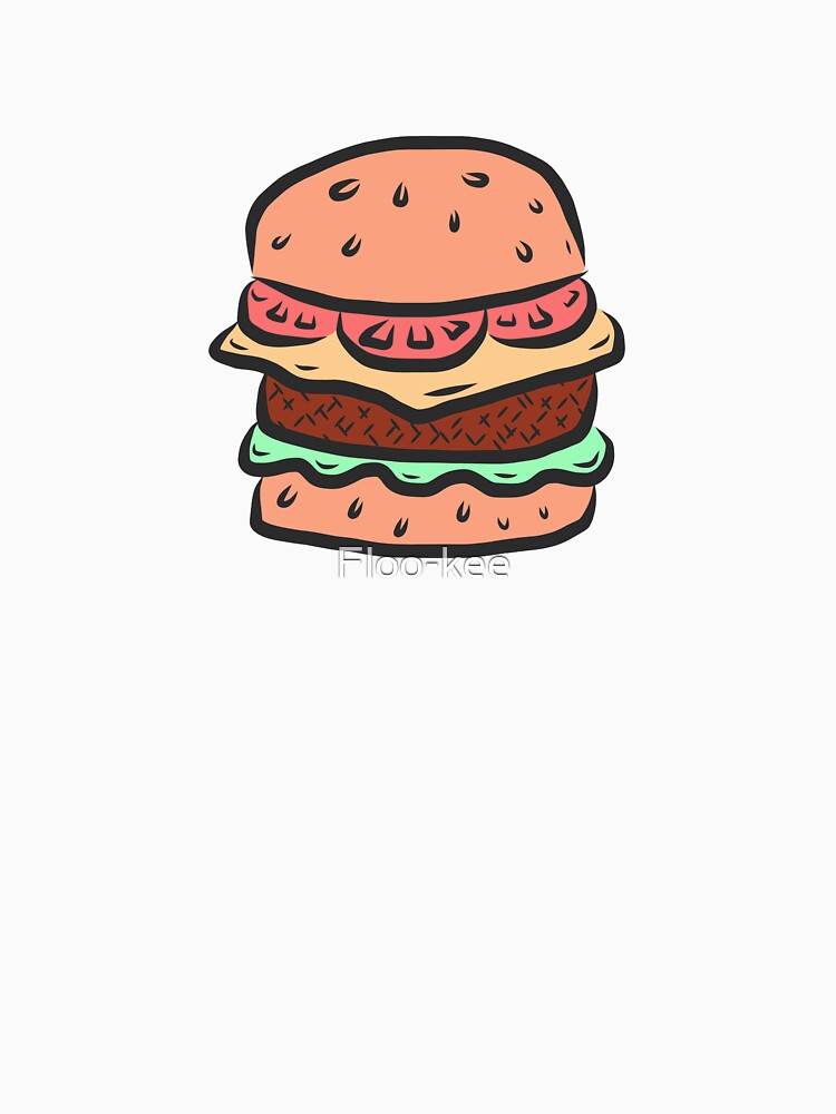 Yummy Burger Illustration | Graphic Art by Floo-kee