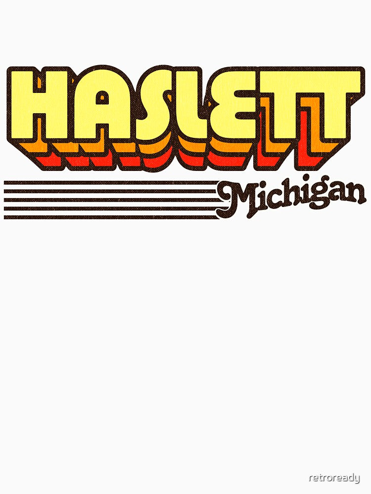 Haslett, Michigan | Retro Stripes by retroready