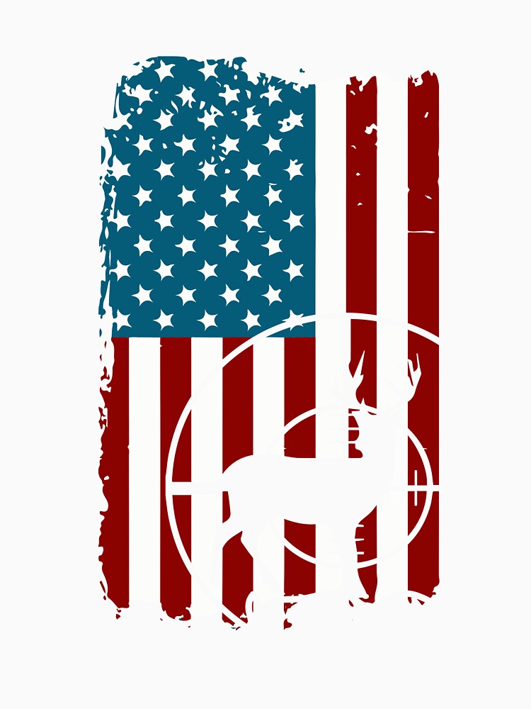 American Flag Hunting USA T-Shirt by AllStarMerch