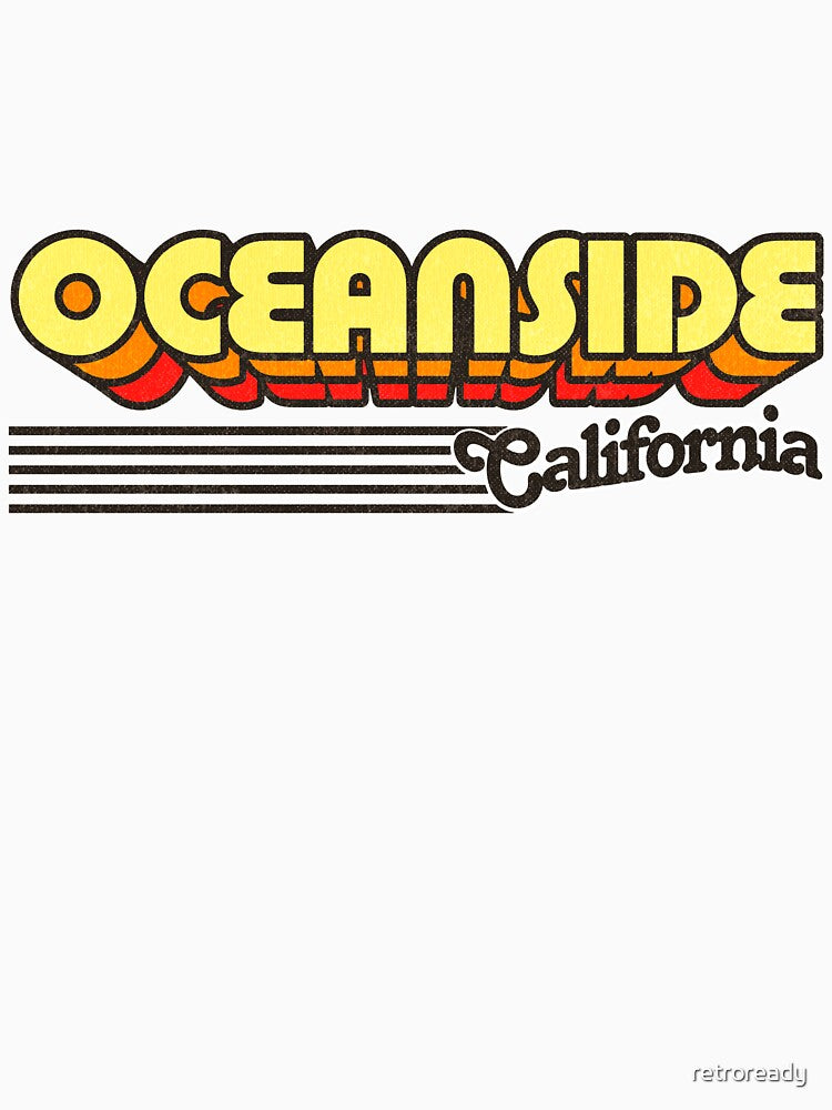 Oceanside, California | Retro Stripes by retroready