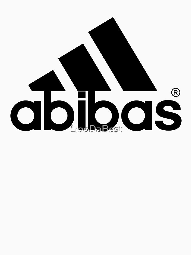Funny Abibas Logo Collection Black by Shop_SWANDERS