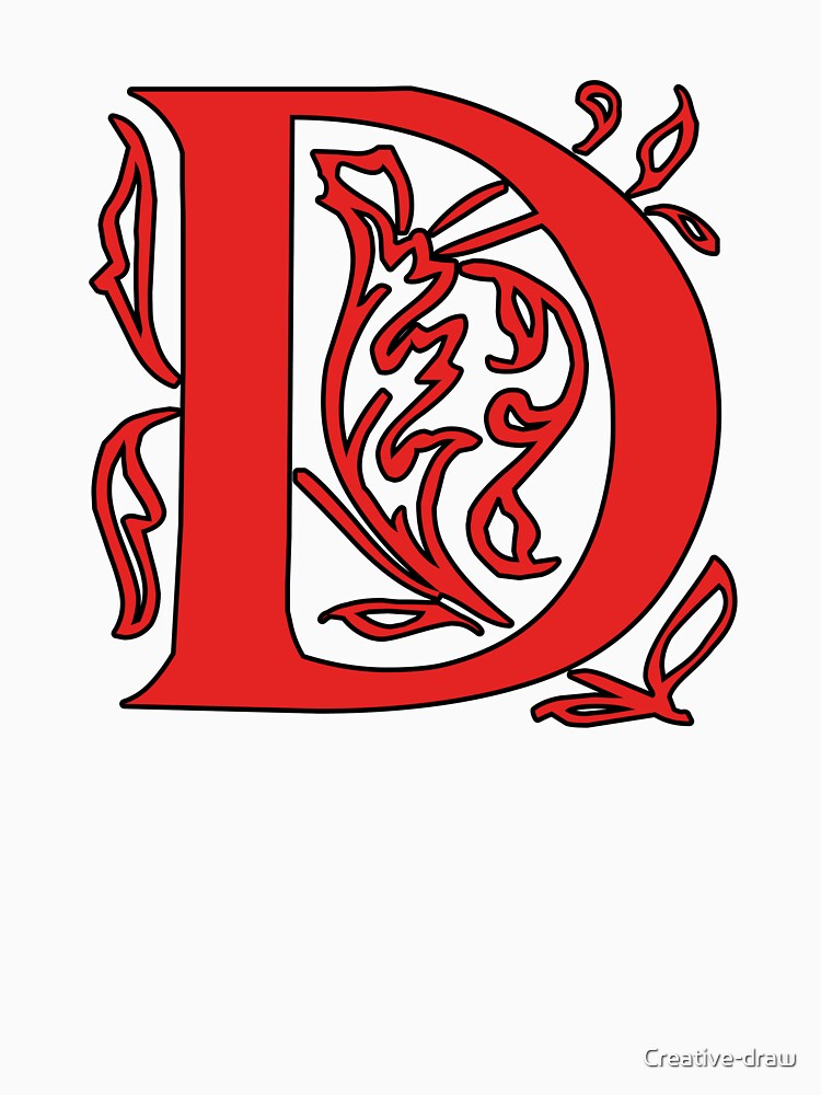 Initial monogram D by Creative-draw