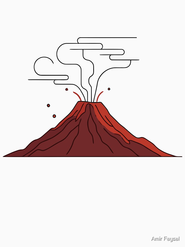 Erupting Volcano by Amir Faysal