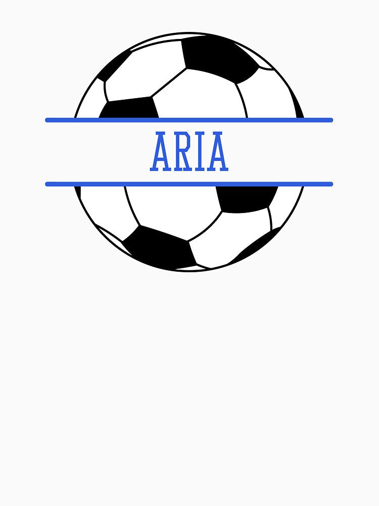 Aria Personalized Soccer Ball by AtriumHouse Unisex , , , Long Sleeve Tee