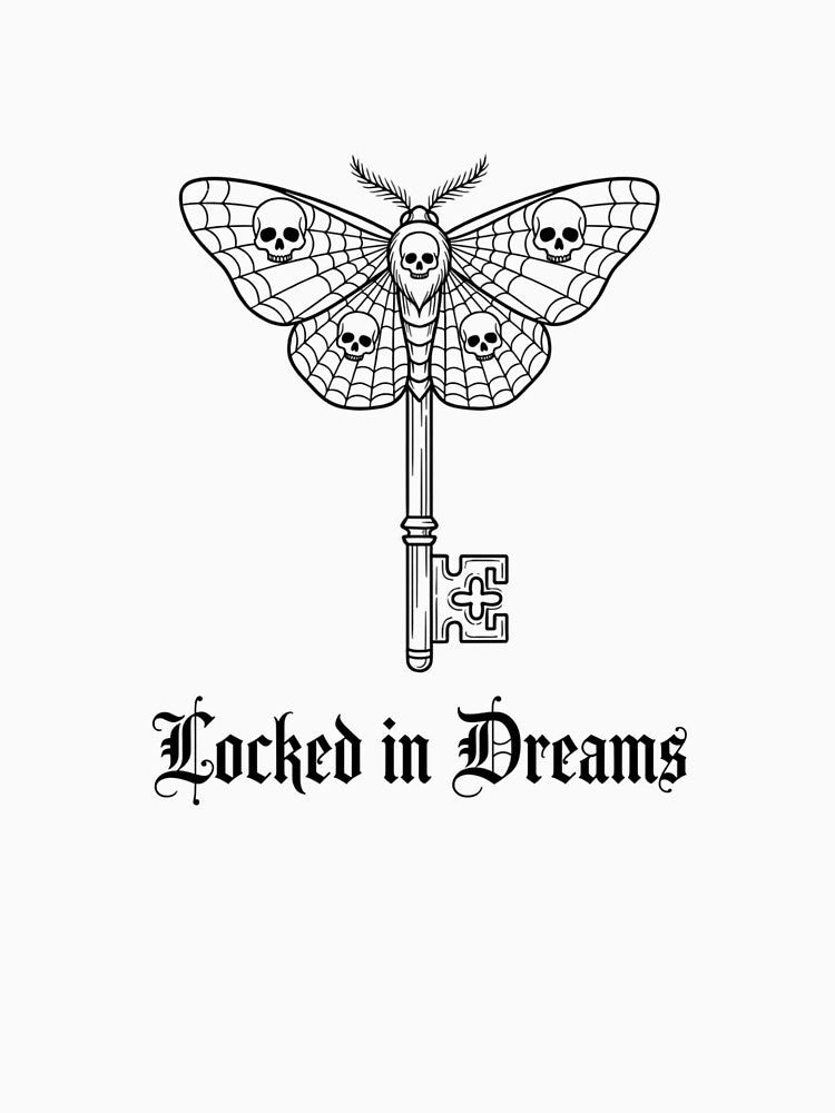 Locked In Dreams Gothic Moth Skeleton Key Dark Academia by Ortsas