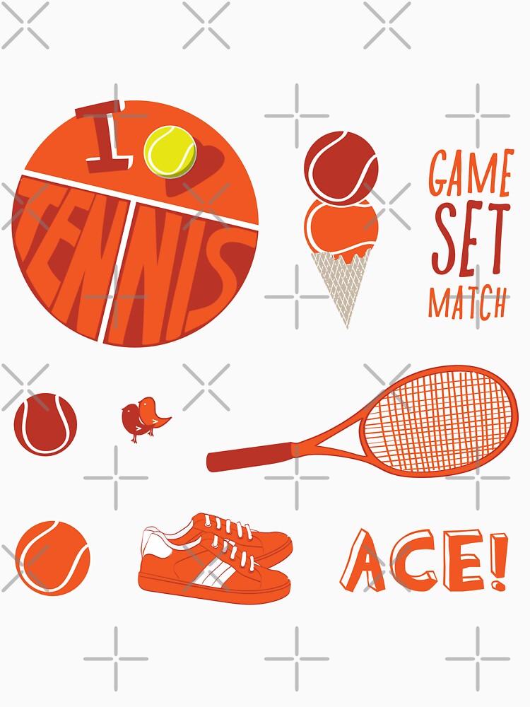 Orange Retro Tennis Sticker Pack by The-Goods