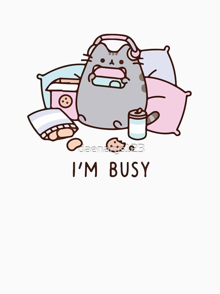 busy pusheen by daenarys123 Unisex , , , Long Sleeve Tee
