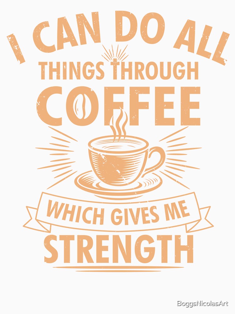 Funny Coffee Lover Religious Parody Typography by BoggsNicolasArt