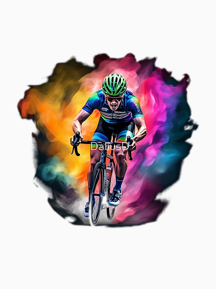 Pro Cyclist Up in Smoke Art by DaliusD