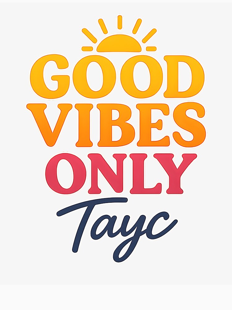 Good Vibes Only – Positive Summer Typography Design Tayc by EaglePresss