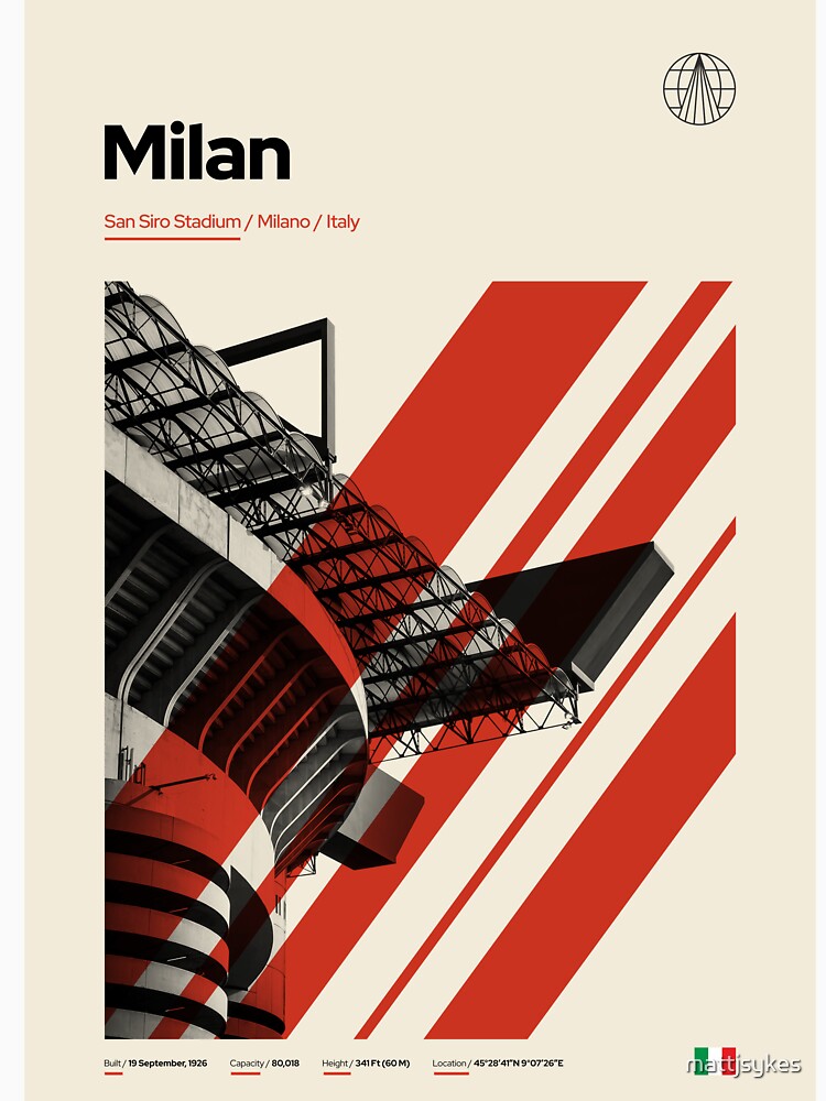 Vintage San Siro Stadium AC Milan Italy Architecture by mattjsykes