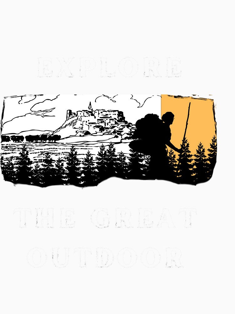 Explore The Great Outdoor Vintage Adventure Hiking Design by DarkLine Studios
