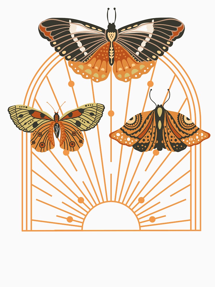 Boho Cottagecore Moths by doghouseindy