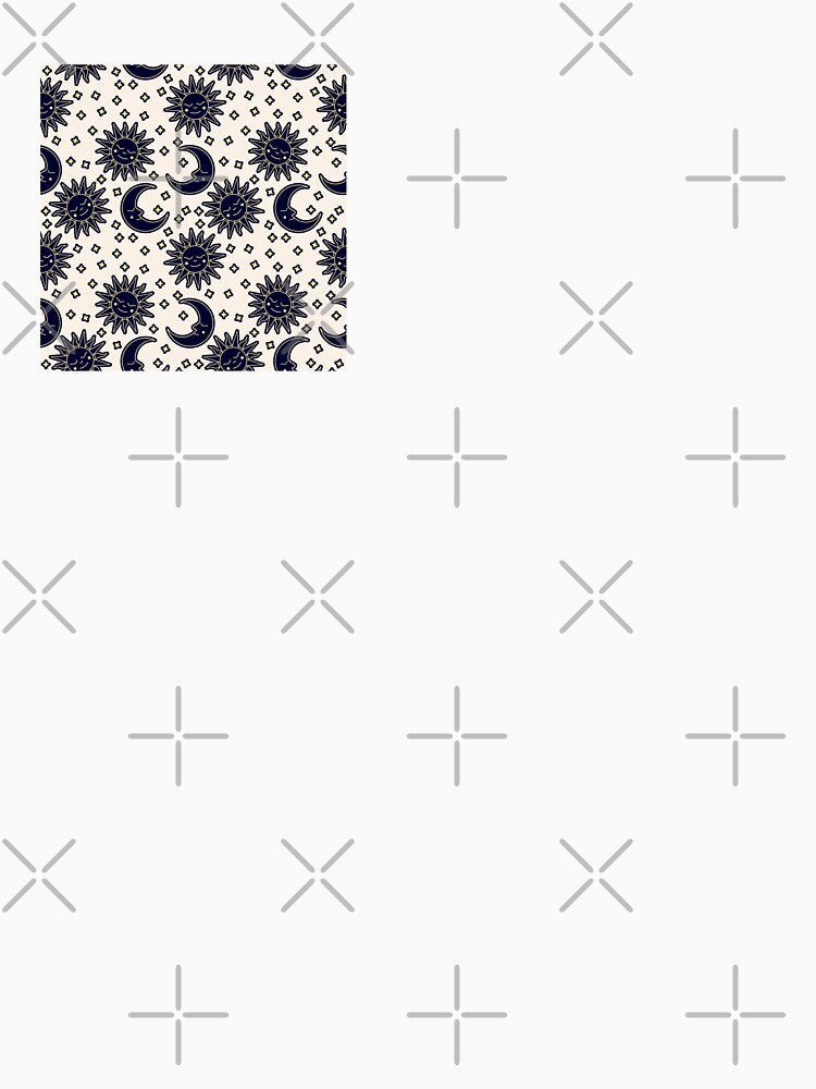 pink sun and moon pattern by dottiedigitals