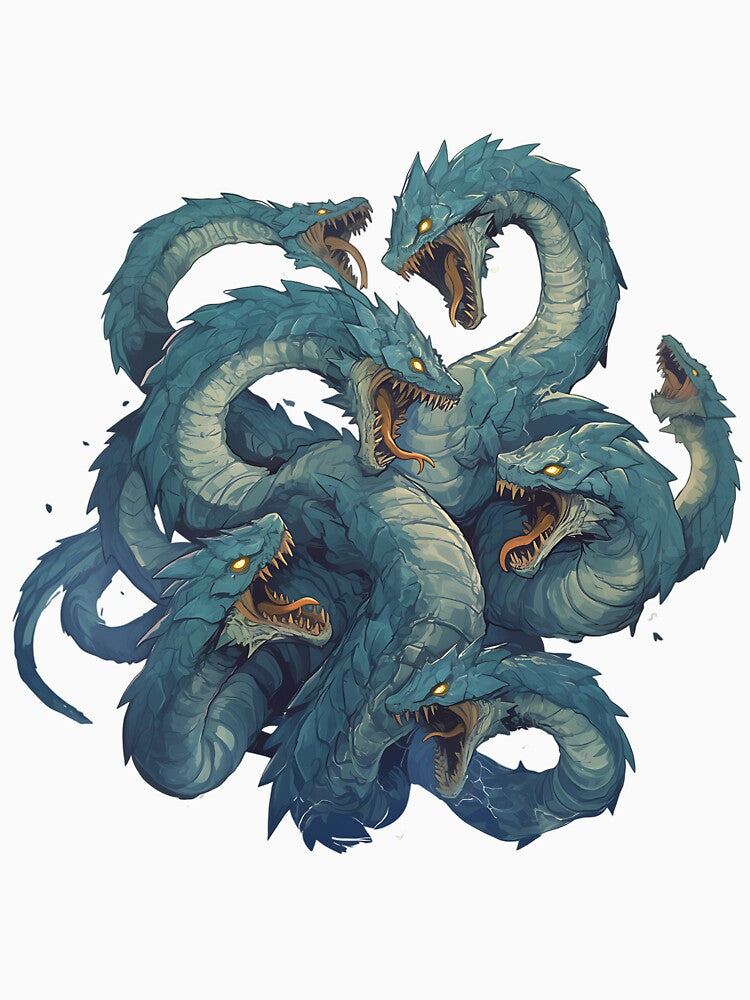 Legendary Creatures: Hydra Multi-Headed Serpent by bapupa