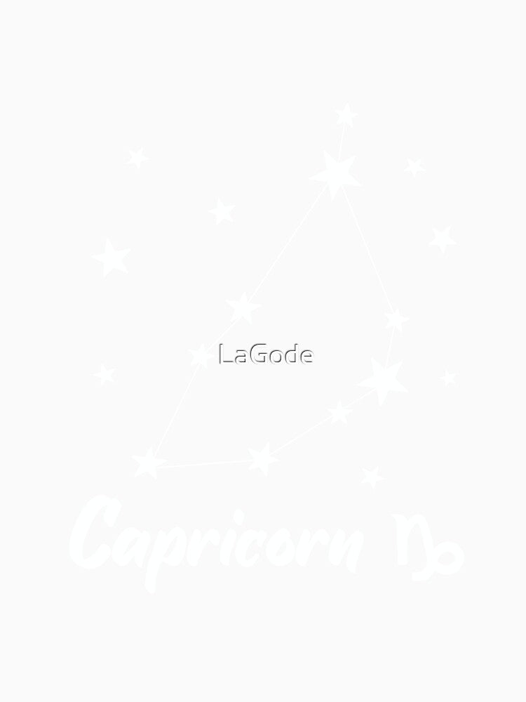 Capricorn Zodiac Star Constellation White Lines by LaGode