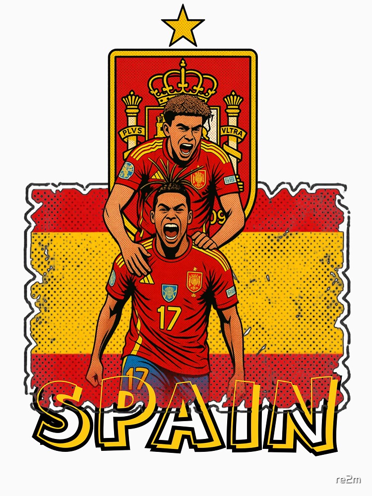 Spain Football Champions Retro by re2m Unisex , , , Long Sleeve Tee