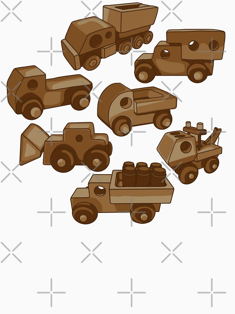 Vintage Wooden Toy Trucks by Unhinged Heather