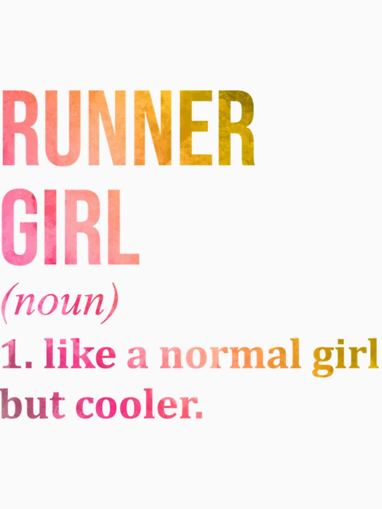 Runner Girl Funny Running Quote in Watercolo| Perfect Gift by sherricam