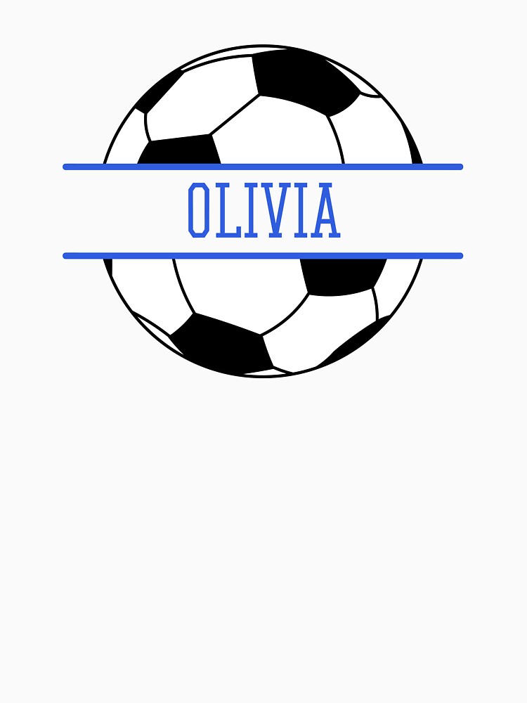 Olivia Personalized Soccer Ball by AtriumHouse Unisex , , , Long Sleeve Tee