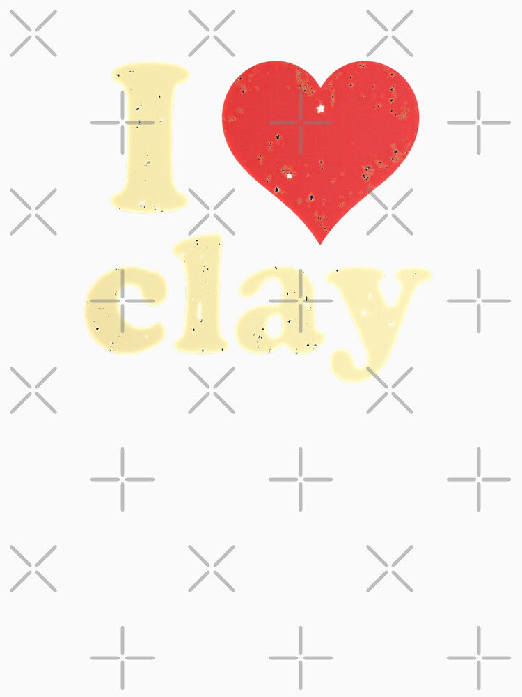 I Love Clay Pottery Ceramics Heart by rustyroofco