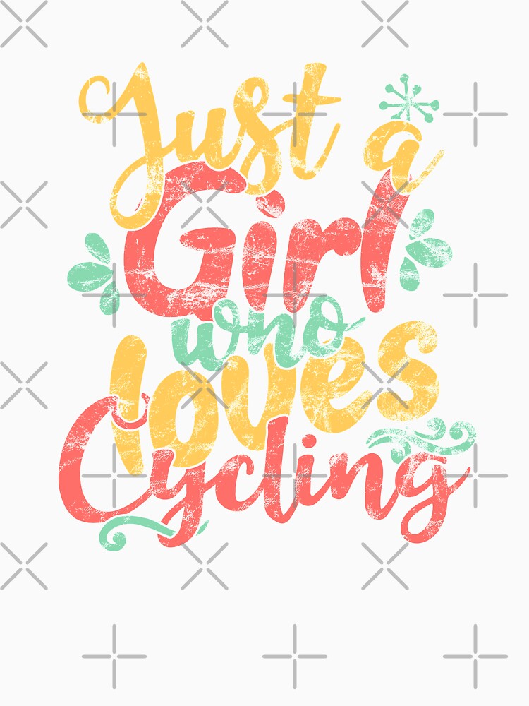 Just A Girl Who Loves Cycling - Cyclist Bicycle Gift design by theodoros20