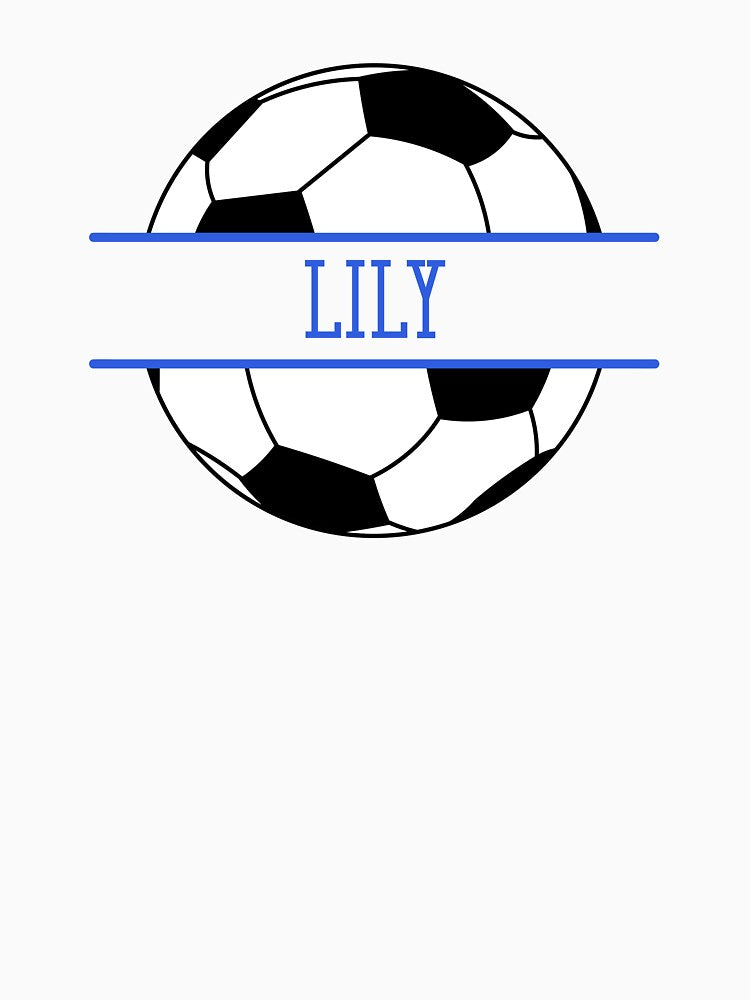 Lily Personalized Soccer Ball by AtriumHouse Unisex , , , Long Sleeve Tee