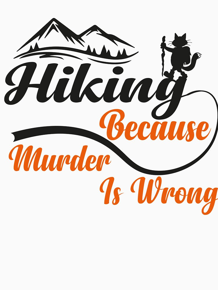 Black Cat Hiking Because Murder Is Wrong by Laajab29