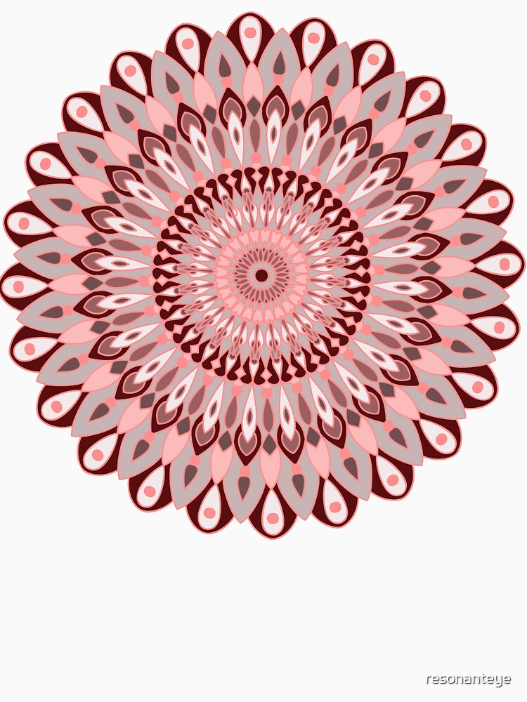 pink and grey mandala by resonanteye