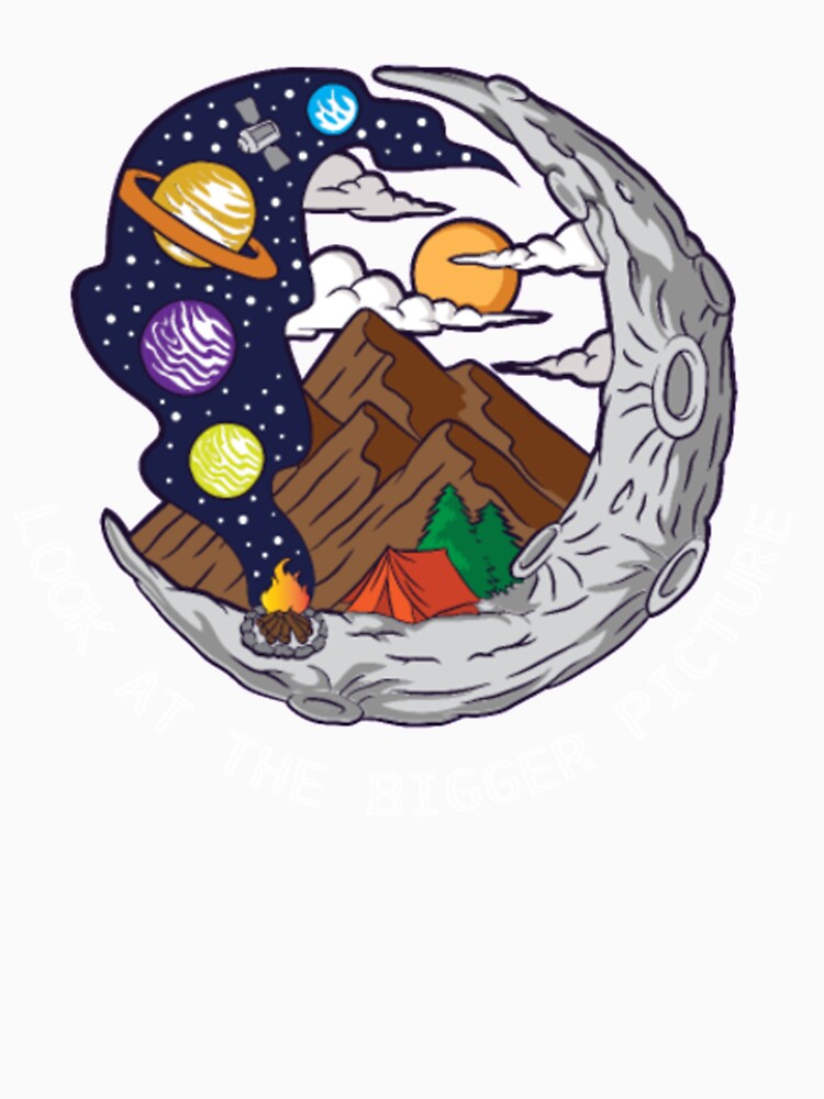 Moon Camping Fascination Universe Planets Shirt by Clavitaps
