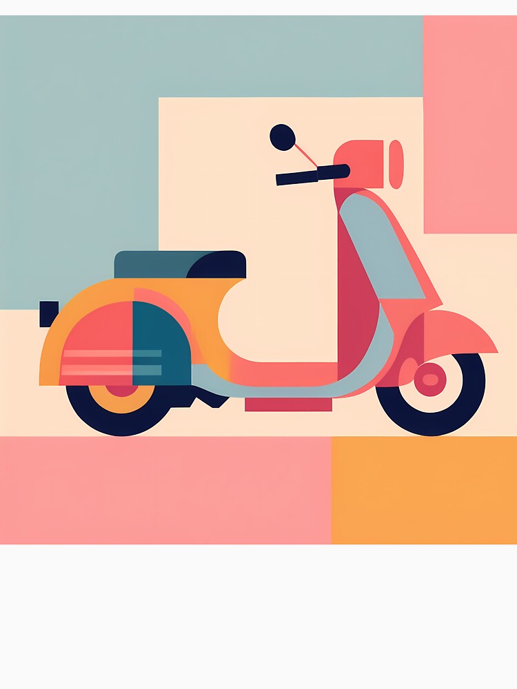 Scooter as Minimal Bauhaus Art by OzzFrequency