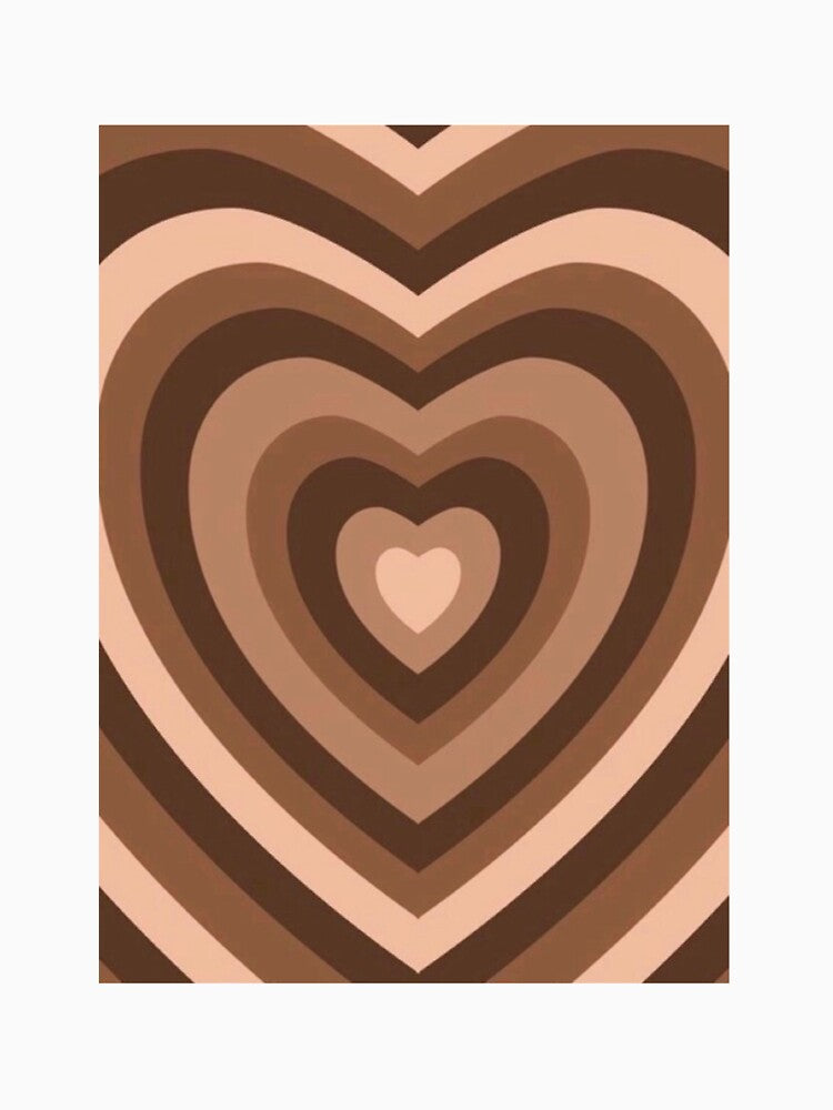 Y2K Brown Heart Aesthetic Print by She Filmmaker