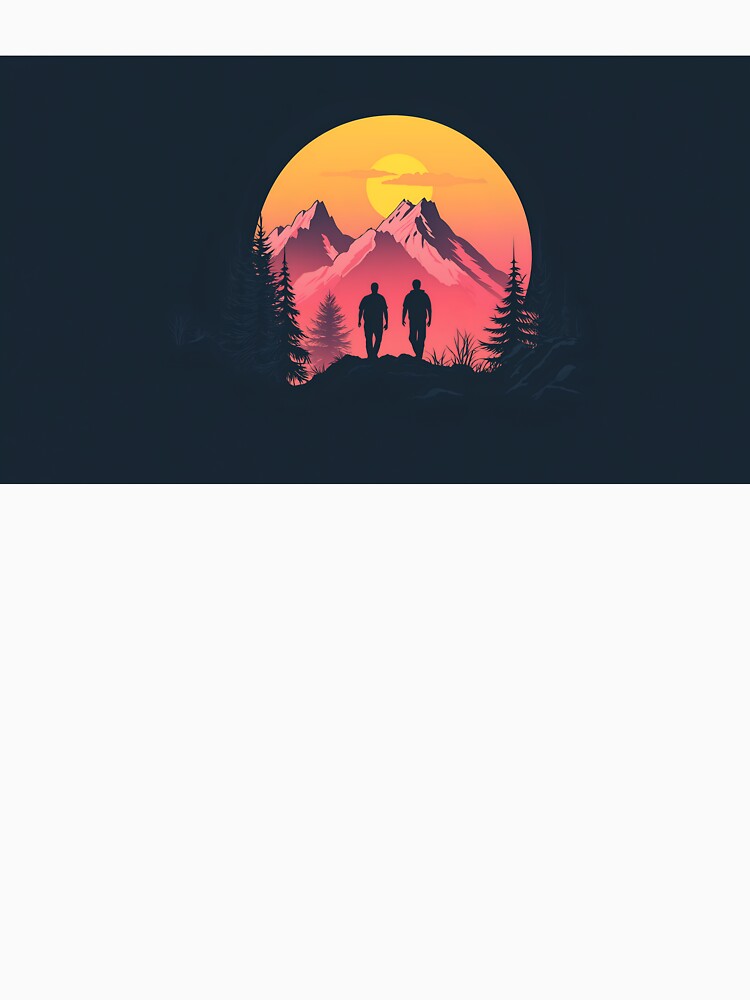 Vintage Hiking Gift by KanyaluckArtist