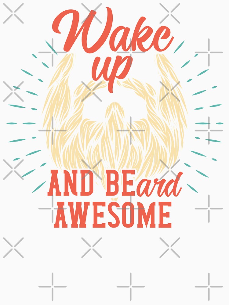 Wake Up And Beard Awesome Barber Vintage Barbershop Funny Retro Illustration by MemphisCenter