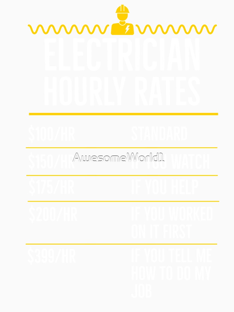 Electrician Hourly Rates by AwesomeWorld1