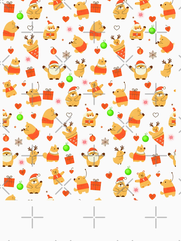 Cute Christmas Animals Pattern – Santa Bears, Reindeer & Holiday Gifts by arteena