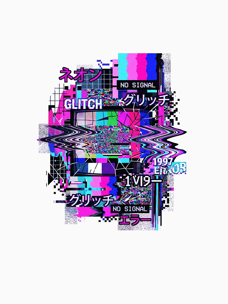 VHS Video Static Retro Glitch Art Analog 90s by PictoVibe