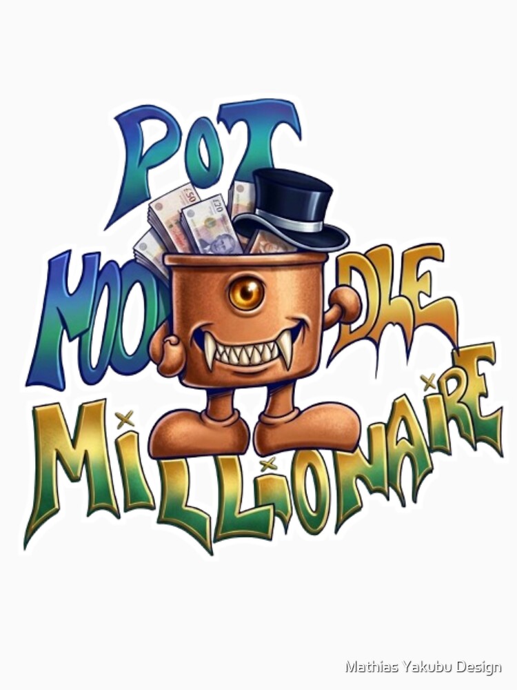 Funny Pot Noodle Millionaire Mug - Broke Student Gift UK Sarcasm by Mathias Yakubu Design