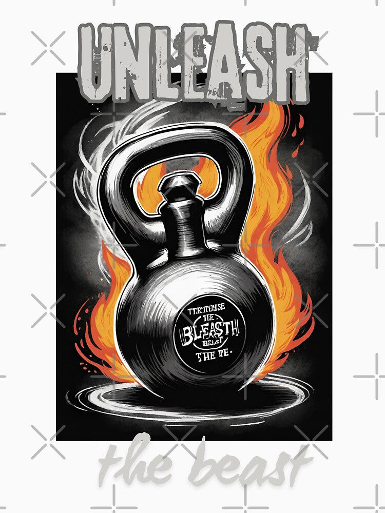 Release the beast Dumbbell in flames Gym enthusiast sketch by CallisC Arts ⭐⭐⭐⭐⭐ by CallisC-Arts