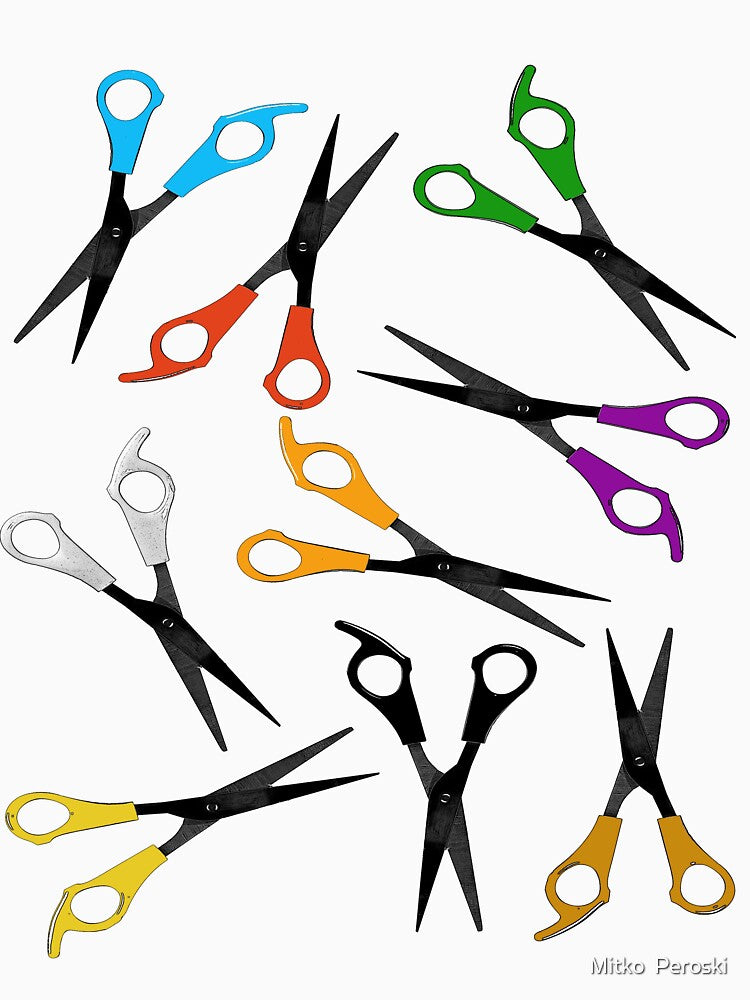 Colorful Scissors Art by Mitko  Peroski