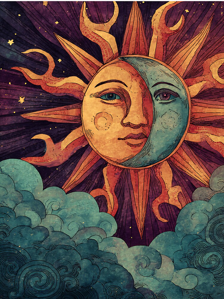 Mystical Sun and Moon Spiritual by bapupa